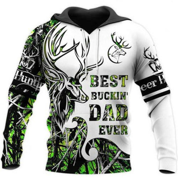 FUNSTUFFPRINT best Buckin Dad Ever 3D Hoodie and Zip Hoodie