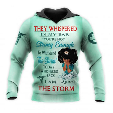 FUNSTUFFPRINT Personalized Nurse 3D Hoodie Today Im A The Storm 3D Hoodie and Zip Hoodie