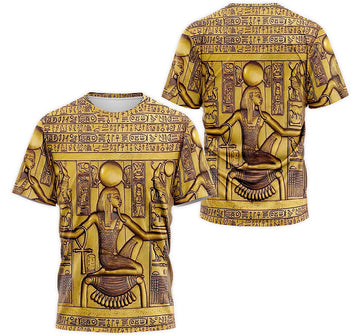 FUNSTUFFPRINT Personalized T-Shirt, Hoodie - Gold Ancient Egypt Pharaoh 3D T-shirt