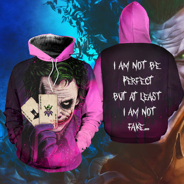 FUNSTUFFPRINT I Am Not Be Perfect Joker Tee All Over Printed 3D Hoodie and Zip Hoodie