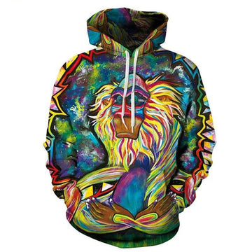 FUNSTUFFPRINT Lion King Movie Tee Print Wizard Clown Oil Printing Monkey Gift 3D Hoodie and Zip Hoodie