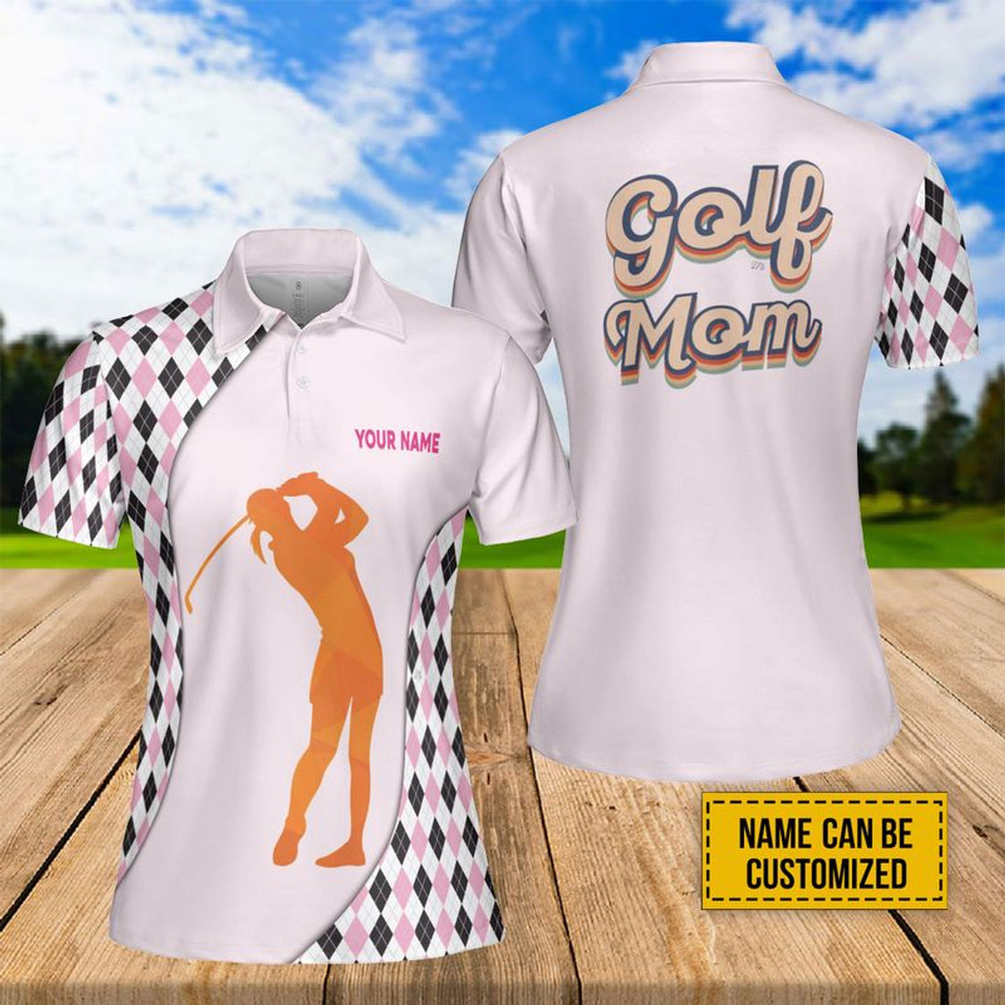 Custom Golf Mom Custom Name Women Polo Shirt, Pink Golfer Personalized Polo Shirt Perfect Gift Sport For Mother's Day, Mama, Women, Team Golfer