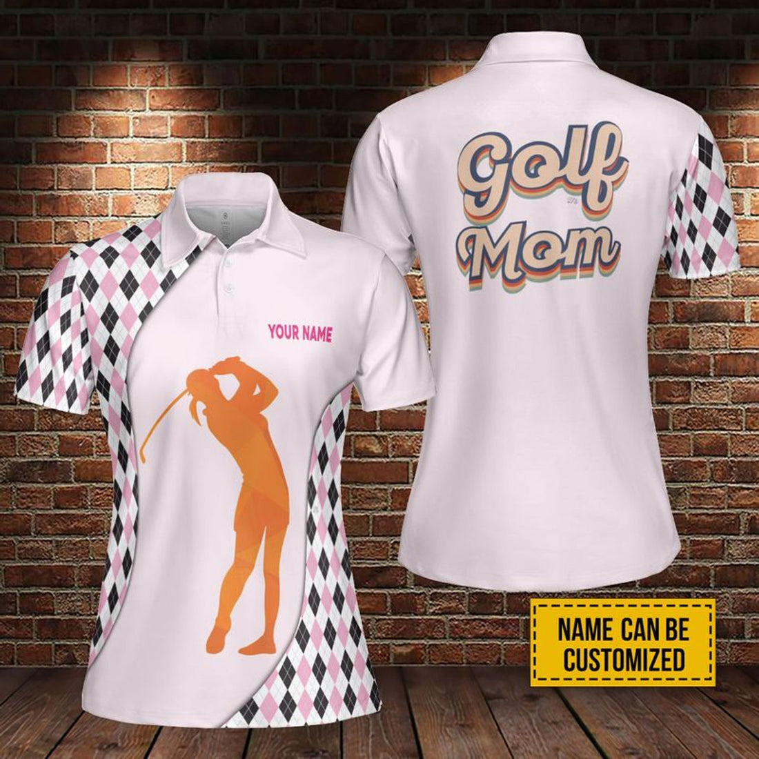 Custom Golf Mom Custom Name Women Polo Shirt, Pink Golfer Personalized Polo Shirt Perfect Gift Sport For Mother's Day, Mama, Women, Team Golfer