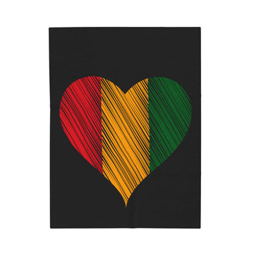 FUNSTUFFPRINT Rasta Love Velveteen Plush Blanket
