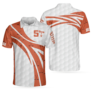 5 Five & V Orange Golf Polo Shirt
