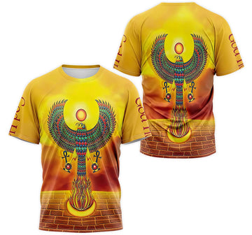 FUNSTUFFPRINT Personalized T-Shirt, Hoodie - Ancient Egyptian Ancient Egyptian Falcon Pectoral God Of Ra And Horus 3D T-shirt