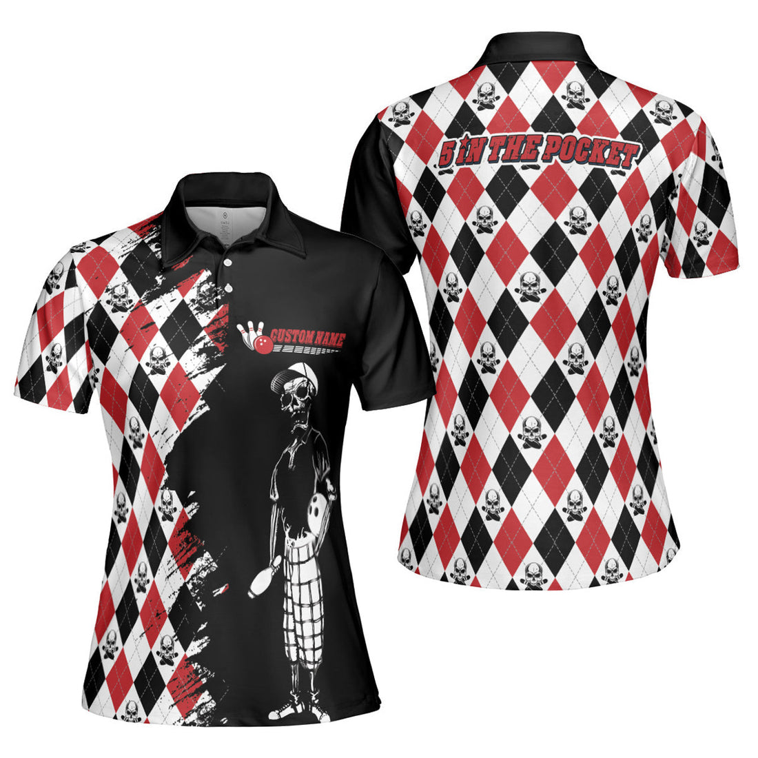 Custom Personalized Bowling Women Polo Shirt, 5 In The Pocket Custom Short Sleeve Women Polo Shirt - Best Gift For Bowling Lovers