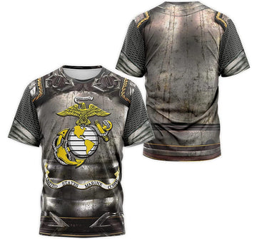 FUNSTUFFPRINT Personalized T-Shirt, Hoodie - Armor Usmc Knights Templar Costume 3D T-shirt