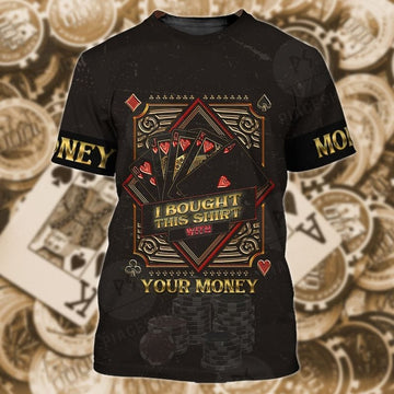 FUNSTUFFPRINT Funny Pocker 3D All Over Printed Shirt, Summer Shirt For Pocker, Casino Shirts, Gift To Pocker Lover 3D T-shirt