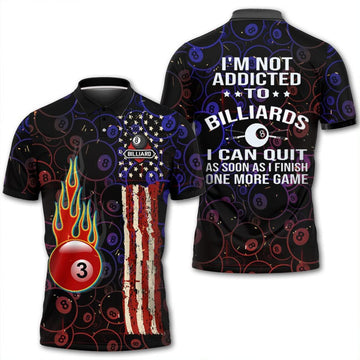 I'm Not Addicted To Billiard Polo Shirt, Billiard Polo Shirt, Gift For Pool Lover
