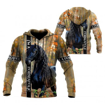 FUNSTUFFPRINT Horse 3D Hoodie Im A Horseaholic 3D Hoodie and Zip Hoodie