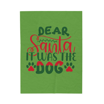 FUNSTUFFPRINT Dear Santa Velveteen Plush Blanket