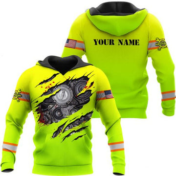 FUNSTUFFPRINT Personalized Mechanic 3D Hoodie and Zip Hoodie