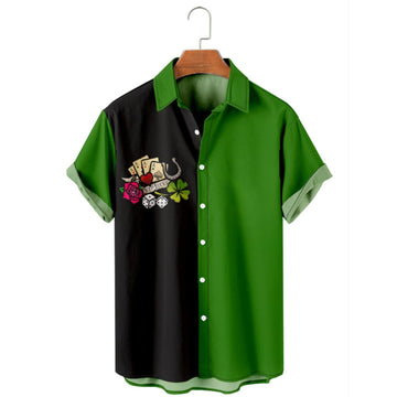 Simple St. Patrick's Day Clover hawaiian shirt, Lucky Patrick's day, Irish hawaiian shirt