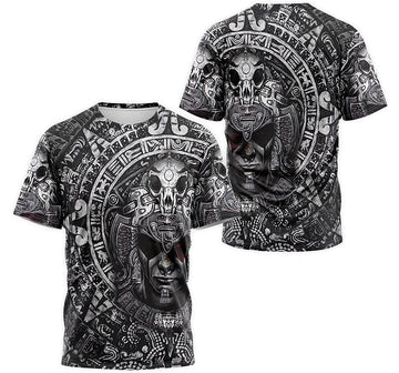 FUNSTUFFPRINT Personalized T-Shirt, Hoodie - Aztec Mayan Warrior Mexican Pattern 3D T-shirt
