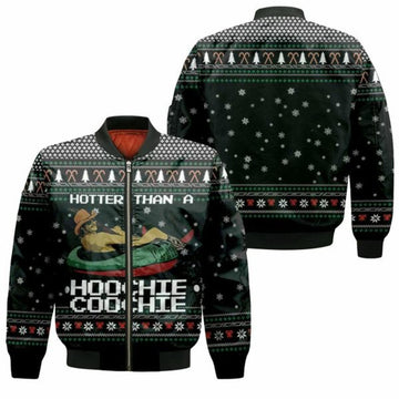 FUNSTUFFPRINT Alan Jackson Chattahoochee Hotter Than Hoochie Coochie Christmas 3D Bomber Jacket
