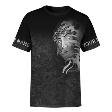 FUNSTUFFPRINT Alive In Christ Jesus Customized Shirts - Christian 3d Shirts For Men Women - Custom Name 3D T-shirt