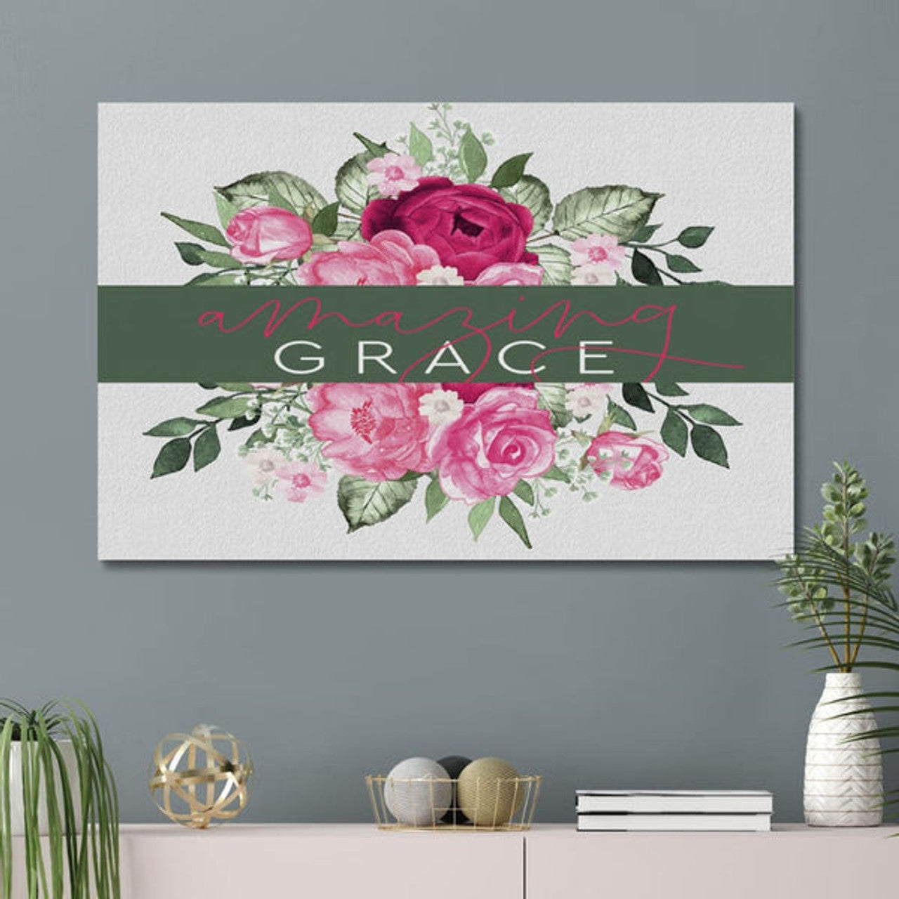Amazing Grace Canvas Wall Art - Christian Canvas - Faith Canvas