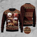 FUNSTUFFPRINT American Pit Bull Terrier Reindeers Car Ugly Christmas Sweater, Dog Ugly Christmas Sweater, Ugly Dog Sweaters Ugly  Sweater