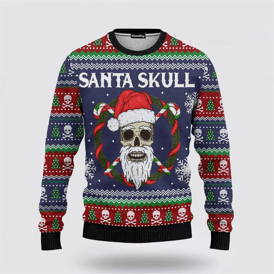 FUNSTUFFPRINT Animal Santa Skull Ugly Christmas Sweater Festive and Trendy Holiday Apparel – Christmas Gifts For Frends Ugly  Sweater