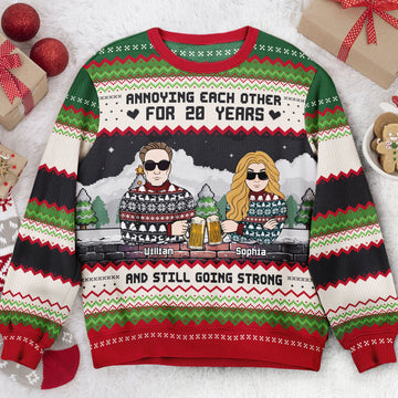 FUNSTUFFPRINT Custom Annoying Each Other Foryears And Still Going Strong Ugly Sweater