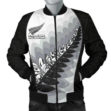 FUNSTUFFPRINT Aotearoa Maori Silver Fern Men's Bomber Jacket 3D Bomber Jacket