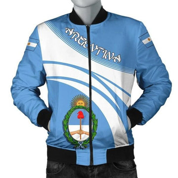FUNSTUFFPRINT Argentina Coat Of Arms Men Bomber Jacketticket W 3D Bomber Jacket