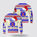 FUNSTUFFPRINT Army Sweater, US Army 10th Mountain Division Christmas AOP Sweater Ugly  Sweater