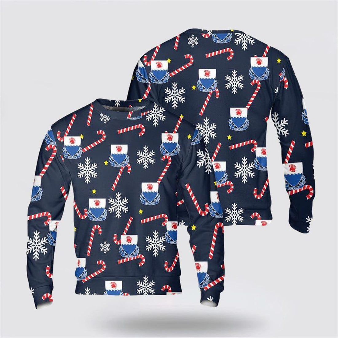 FUNSTUFFPRINT Army Sweater, US Army 299th Cavalry Regiment Christmas Sweater  Ugly  Sweater