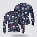 FUNSTUFFPRINT Army Sweater, US Army 299th Cavalry Regiment Christmas Sweater  Ugly  Sweater