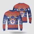 FUNSTUFFPRINT Army Sweater, US Army 501st Parachute Airborne Infantry Regiment Christmas Sweater  Ugly  Sweater