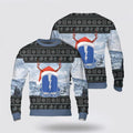 FUNSTUFFPRINT Army Sweater, US Army 550th Parachute Airborne Infantry Regiment Christmas Sweater  Ugly  Sweater