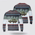 FUNSTUFFPRINT Army Sweater, US Army AVGP Cougar Ugly Christmas Sweater  Ugly  Sweater