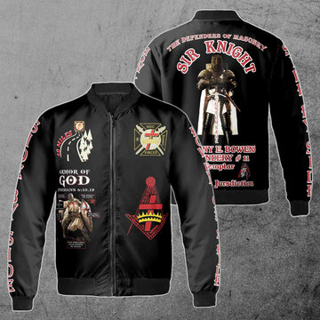 Customize The Defenders Of Masonry Sir Knight Armor of God Knight Templar PHA Unisex Bomber Jacket