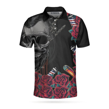 Custom Barber Shop For Gentleman Custom Men Polo Shirt, Skull Barber Men Polo Shirt, Personalized Gift For Hairdressers