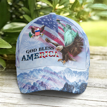 FUNSTUFFPRINT Baseball Cap For Eagle And US Flag Lovers