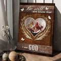 Be Still And Know That I Am God, Cardinal Bird Poster Poster and Canvas