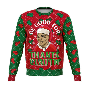 FUNSTUFFPRINT Be Good For Thanta Cluath Christmas Ugly Sweater, Christmas Sweater, Ugly Sweater, Funny Xmas Sweaters Ugly Sweater