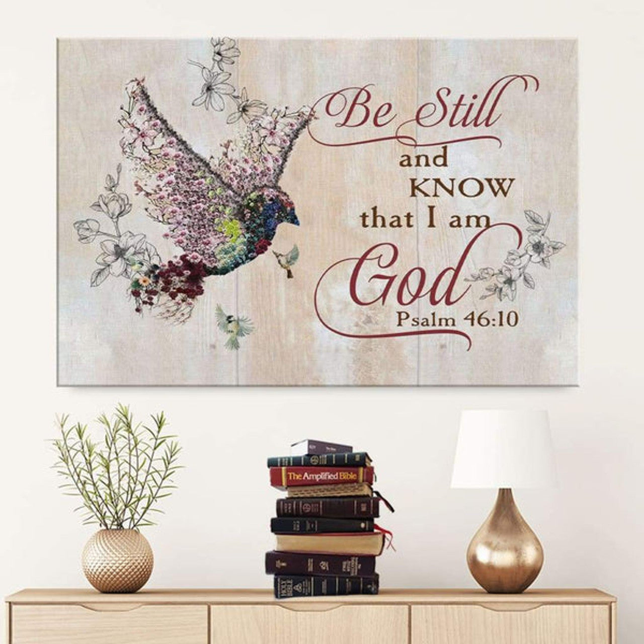 Be Still And Know That I Am God Psalm 4610 Canvas Wall Art - Christian Poster - Religious Wall Decor