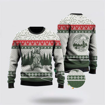 FUNSTUFFPRINT Bear I Hate People Ugly Christmas Sweater – Sweater Gifts For Pet Lover Ugly Sweater