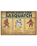 Bigfoot Poster, Better Know Your Sasquatch, Bigfoot Yeti Yowie Poster and Canvas
