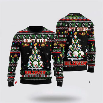 FUNSTUFFPRINT Bigfoot Tree Don’t Top Belivein Christmas Gift Ugly Christmas Sweater – Gifts For Bigfoot Lovers Ugly Sweater