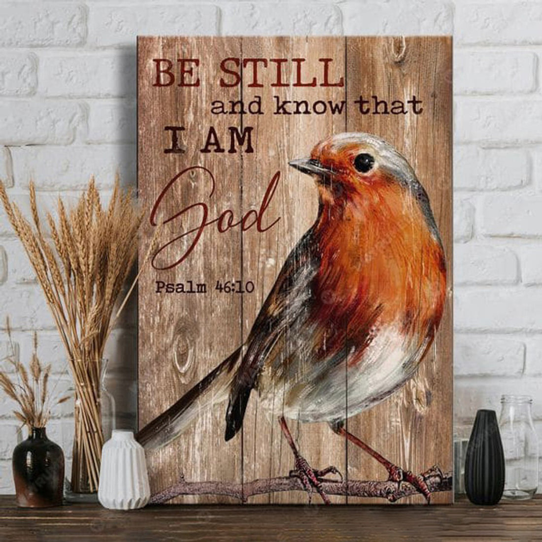 Bird Poster, Be Still And Know That, I Am God, Poster Decor Poster and Canvas