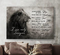 Black And White Lion I Can Only Imagine Canvas Wall Art - Christian Poster - Religious Wall Decor