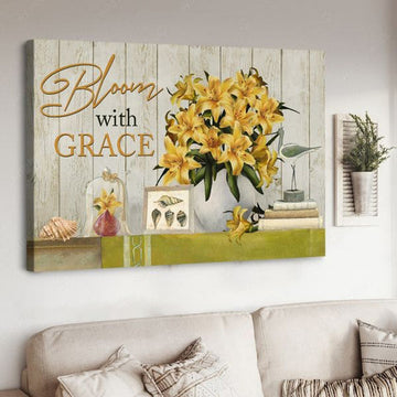 Bloom With Grace, Flower Lover, Poster Decor, Wall Art Poster Poster and Canvas