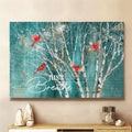 Blue Birch Cardinal Jesus Just Breathe Canvas Wall Art - Christian Poster - Religious Wall Decor