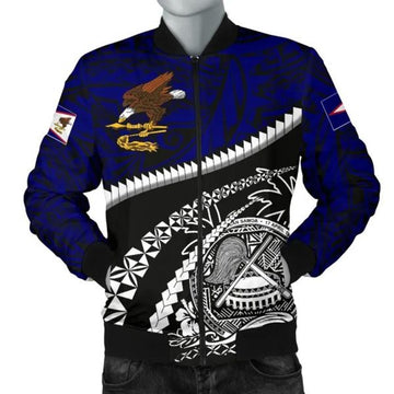 FUNSTUFFPRINT Bomber Jacket American Samoa - Road to Hometown 3D Bomber Jacket