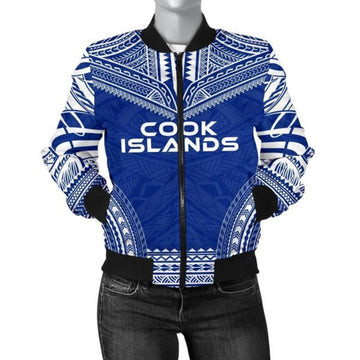 FUNSTUFFPRINT Bomber Jacket Cook Islands Flag Polynesian Chief - 3D Bomber Jacket