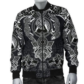 FUNSTUFFPRINT Bomber Jacket - Fenrir and Skoll & Hati 3D Bomber Jacket