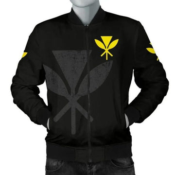 FUNSTUFFPRINT Bomber Jacket (Hawaiian) Kanaka Maoli 3D Bomber Jacket
